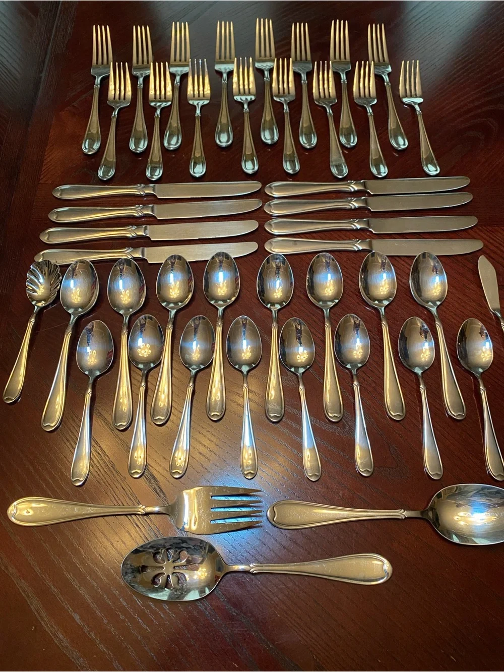 Wallace 18/10 Stainless Steel Flatware 8 piece  Set 45 pieces